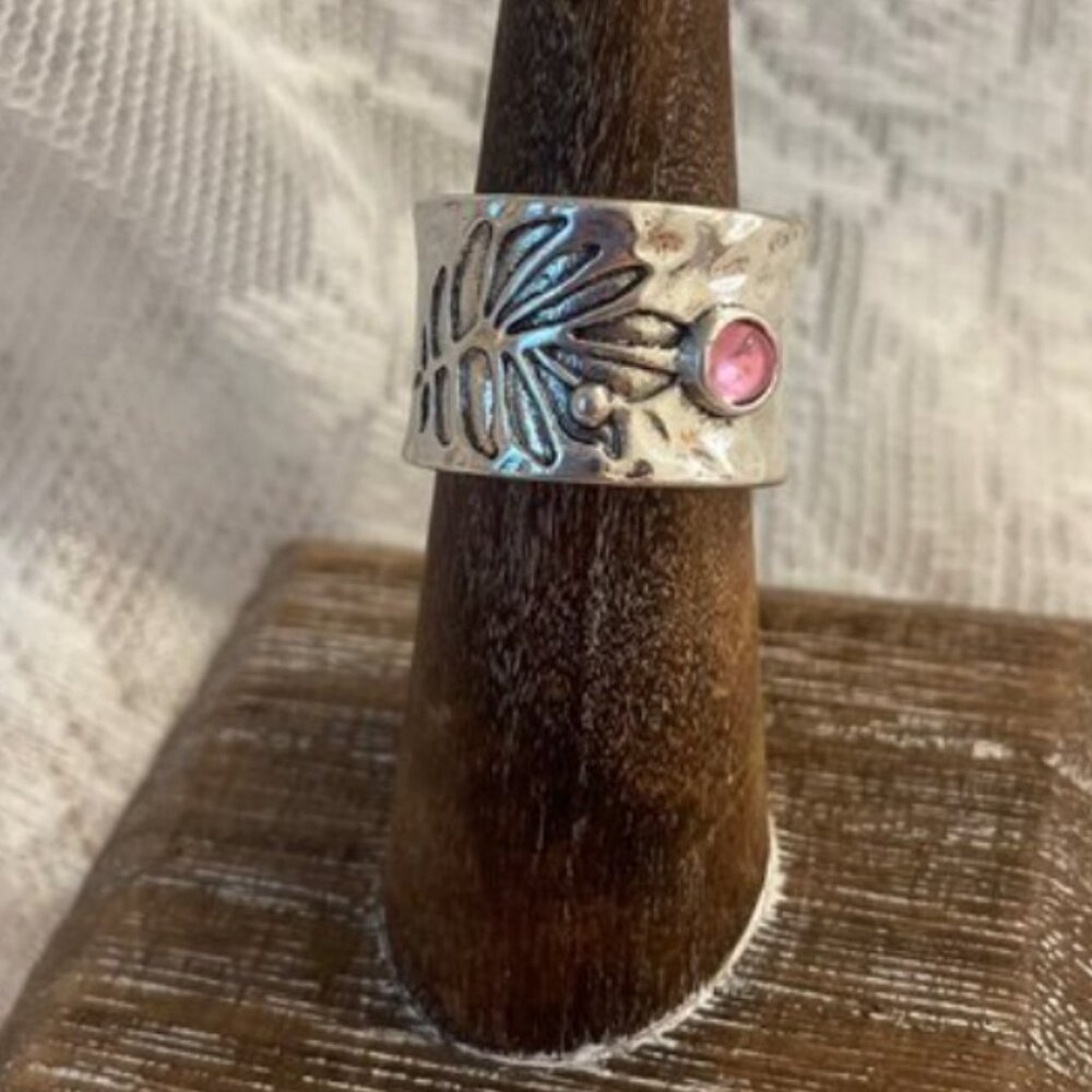 Sundance Silver Dew Kiss Ring - Size 6